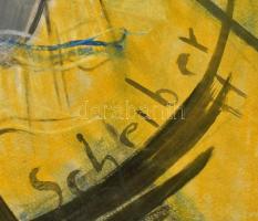 Scheiber jelzéssel: Táncosnő. Vegyes technika, papír. Sérült. 63,5x49 cm