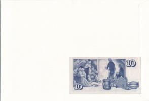 Izland 1961. 10K borítékon grönlandi bélyeggel, bélyegzéssel T:I Iceland 1961. 10 Kronur in envelope...