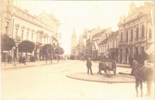 1915 Szombathely, Horváth Boldizsár tér, ágyú, Uránia filmszínház, mozi, üvegáruház, Hungária szálloda, üzletek. photo