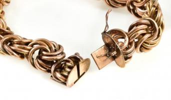 Arany(Au) 14K karkötő, jelzett, h: 20 cm, rézszállal töltött bruttó: 59,94 g