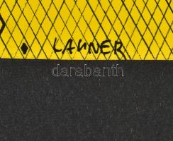 Lakner jelzéssel, 3 db mű: Kompozíciók sárgában. Kollázs, papír. Lap alja sérült. 30x70 cm