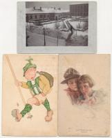 14 db főleg RÉGI képeslap vegyes minőségben / 14 mostly pre-1945 postcards in mixed quality