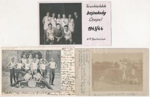 10 db főleg RÉGI sport motívum képeslap vegyes minőségben / 10 mostly pre-1945 sport motive postcards in mixed quality