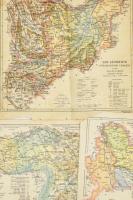 Vegyes vármegye térkép tétel, 10 db, Sopron, Jász-Nagykun-Szolnok, Abaúj-Torna, Borsod, Zólyom, Eszt...