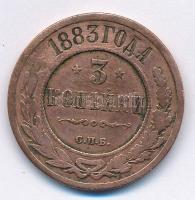 Orosz Birodalom 1883. 3k Cu T:2- Russian Empire 1883. 3 Kopecks Cu C:VF Krause Y#11.2