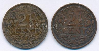 Holland Kelet-India 1919-1929. 1c Cu (2xklf) T:2,3 Netherland East Indies 1919-1929. 1 Cent Cu (2xdiff) C:XF,F