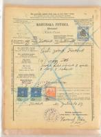 1890-1971 Bírósági okiratok és marhalevelek okmánybélyegekkel, bélyegzésekkel, összesen 94 db okmány...