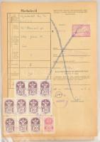 1890-1971 Bírósági okiratok és marhalevelek okmánybélyegekkel, bélyegzésekkel, összesen 94 db okmány...