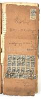 1921 Arad, Vízszerelő mester segédkönyve, benne számos bejegyzéssel, nevekkel, okmánybélyegekkel, kopott félvászon-kötésben, az elülső szennylap kijár, 200 p.