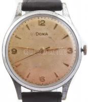 1958 Mechanikus Doxa Jumbo karóra szép számlappal, működik, új bőrszíj, d: 37 mm / Doxa mechanic watch