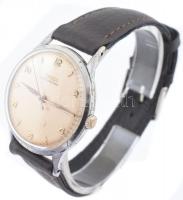 1955 Mechanikus Doxa Jumbo karóra, működik, új bőrszíj, korona nélkül, d: 37 mm / Doxa mechanic watc...