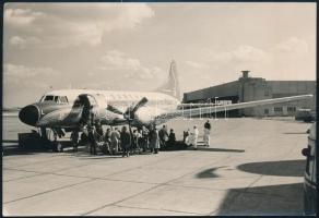 cca 1940-1950 Sabena légitársaság, Douglas DC típusú gép, fotó, 10,5×15 cm