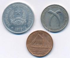 Vegyes: Bissau-Guinea 1977. 50c + Egyenlítői Guinea 1969. 5P + Zöldfoki-szigetek 1994. 5E T:2,2-
Mi...