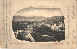 1908 Nagymaros, madártávlat dél felé. Zoller József kiadása (Rb)