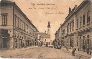 1903 Baja, Báró Eötvös József utca, Sternfeld Vilmos, Csermák Sándor üzlete. Ifj. Wagner Antal kiadása (EM)