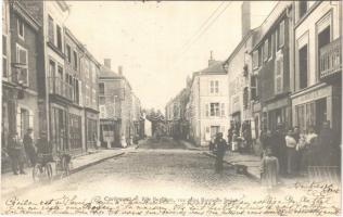 1904 Carignan, Rue Barliban, vue prise Route de Sedan / street, shops (EK)