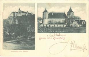 1900 Rosenburg, vom Westen, Tournierhof / castle