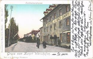 1904 Bad Wörishofen, Türkheimerstrasse, Kurhotel & Bad Gary / spa and hotel, street (tear)