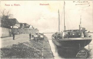 1906 Rees am Rhein, Rheinwerft / ship (EK)