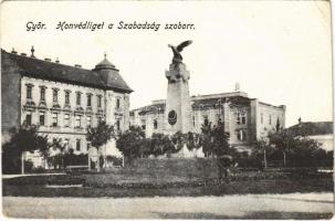 1947 Győr, Honvédliget, Szabadság szobor (vágott / cut)