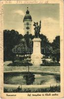 1944 Dunavecse, Református templom, Hősök szobra, emlékmű (EK)