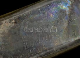 Pollatschek Bertalan gyógyszertára s Szerecsenhez. Budapest, Dorottya utca. Feliratos gyógyszeres üv...