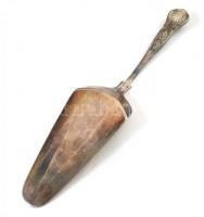 II. Erzsébet jubileum ezüstözött tortalapát Sheffield, jelzett, dobozában / English silver plated Qu...