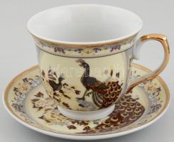 Vipolimex 2 db fácán mintás, lengyel teás csésze klf mintákkal, saját dobozában. Kézzel festett, jel...