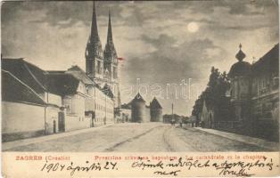 1904 Zagreb, Zágráb; Prvstolna crkva sa kaptolom / La cathedrale et le chapitre / church