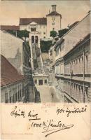 1904 Zagreb, Zágráb; Uzpinjaca / Drahtseilbahn / funicular (fa)