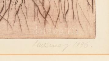 Muzsnay Ákos (1945-): Táj III, 1996, Rézkarc, papír. Jelzett. Művészpéldány E.A. II/VII számozással....