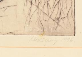 Muzsnay Ákos (1945-): Táj I, 1996, Rézkarc, papír. Jelzett. Művészpéldány E.A. II/VII számozással. Ü...