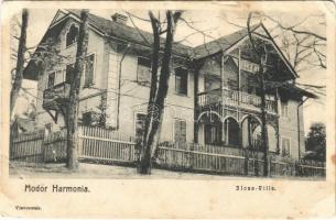 1908 Modor-Harmónia, Modra; Ilona Villa. Vízvezeték. Laczkovich Robert kiadása (EB)