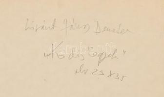 Lóránt János Demeter (1938): Ködös reggel. Akvarell, papír, jelzett, hátoldalán autográf felirattal....