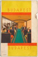 Budapest, Nézze meg Budapestet a Duna királynőjét. Turisztikai reklám - mechanikus forgó levelezőlap (EK)