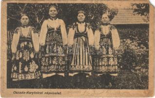 Oszada, Oszadafalu, Liptovská Osada; Oszada-Korytnicai népviselet / Upper Hungarian folklore  (EM)