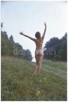 cca 1971 Czakó László (?-?) pécsi fotóművész hagyatékából 9 db vintage DIAPOZITÍV, az aktfotózás műf...