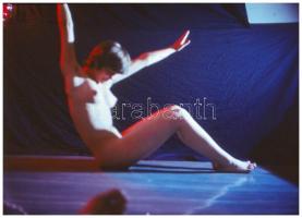 cca 1971 Czakó László (?-?) pécsi fotóművész hagyatékából 9 db vintage DIAPOZITÍV, az aktfotózás műf...