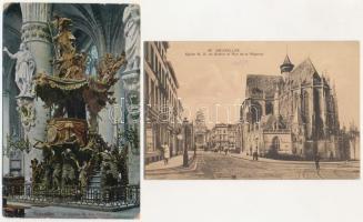 Bruxelles, Brussels; 17 pre-1945 postcards in mixed quality