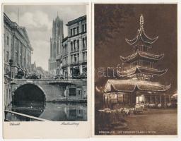 12 db RÉGI külföldi város képeslap vegyes minőségben / 12 pre-1945 European and Egyptian town-view p...