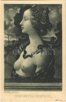 Simonetta Vespucci / Erotic nude lady art postcard s: A. Pollaiuolo
