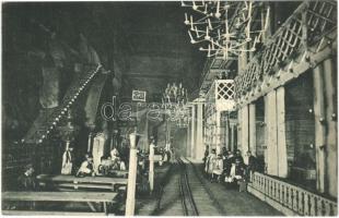 1911 Wieliczka, Dworzec kolei hr. Goluchowskiego / Bahnhof / mine railway station interior  (fa)