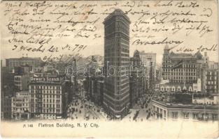 1907 New York City, Flatiron Building, Dewars Scotch (EB)