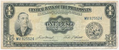 Fülöp-szigetek 1949. 1P T:III Philippines 1949. 1 Pesos C:F
