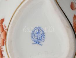 Herendi Terus Rust (TSHH) bonboniere, kézzel festett, jelzett, kopott aranyozással , javított 12x9,5...