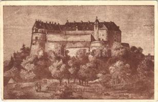 1927 Cseszte, Castá; Vöröskő vára. M. Steiner kiadása / Bibersburg / Hrad Cerveny Kamen / castle (gyűrődés / crease)