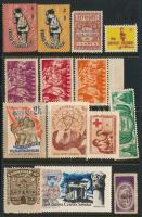 60 db különféle levélzáró+ 1 db kivágás egy kisméretű berakóban