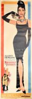 2006 Audrey Hepburn, Breakfast at Tiffanys reprint plakát, ofszet, papír, sérült, 158x53 cm