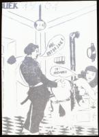 A szocialista erkölcs szamizdatja, ,,BUÉK 1961 feliratú, szűk körben terjesztett, kéményseprős jókívánság erotikus karikatúrája 1 db NEGATÍVon, 5x3,5 cm