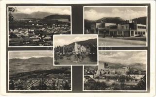 Liptóújvár, Liptó-Újvár, Liptovsky Hrádok; mozaiklap várrommal / multi-view postcard with castle ruins (EK)